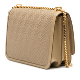 Medium TB Monogram Embossed Calfskin Chain Crossbody